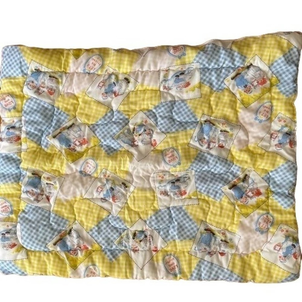 Raggedy Ann Andy Horse Crib Quilt Friends Love One Another Baby Blanket 31x39